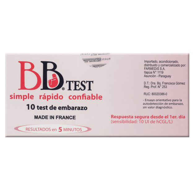 B.B. Test caja x 10 sobres